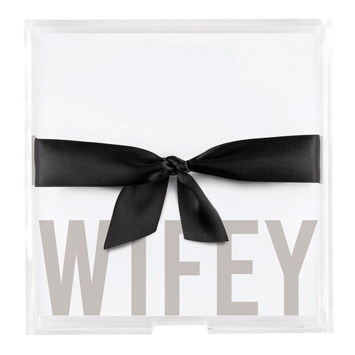 Square Notepaper in Acrylic Tray - Wifey