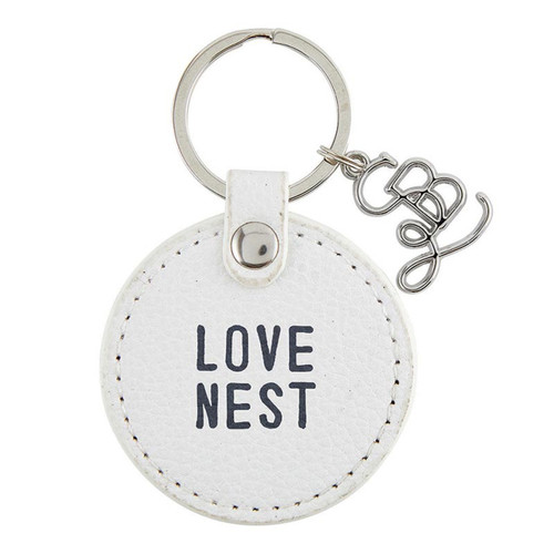 Face to Face Leather Key Tag - Love Nest