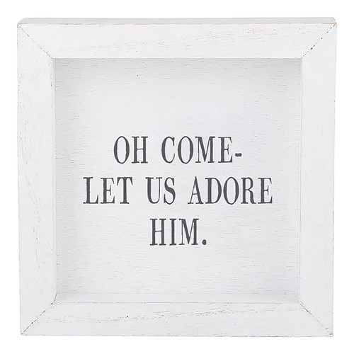 Face to Face Petite Word Board - Let Us Adore Him