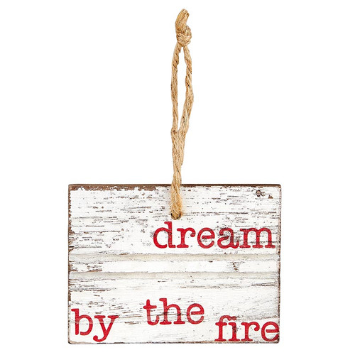 Face to Face Wood Ornament - Dream By The Fire