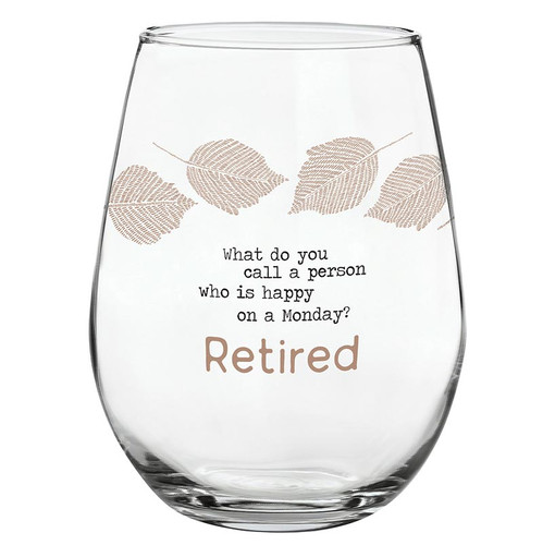 Stemless Wine Glass - Happy Monday