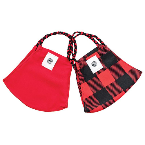 Pom Masks 2 Pack - Buffalo Check