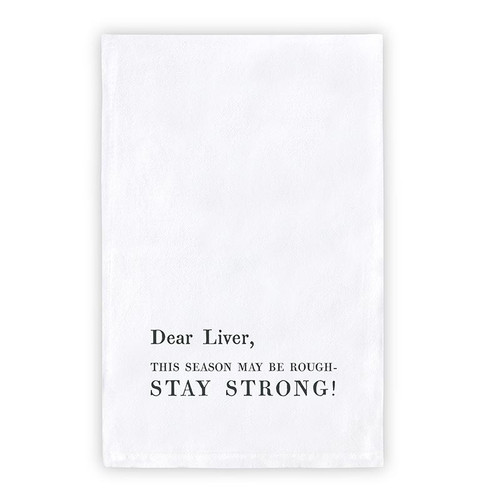 Face to Face Thirsty Boy Towel - Dear Liver Stay Strong!