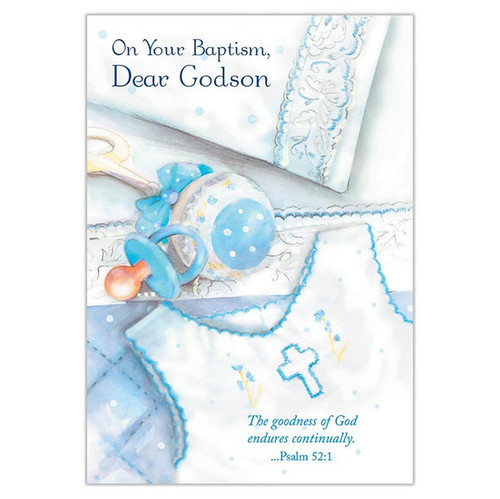 On Your Baptism Dear Godson  - Godson Baptism Card