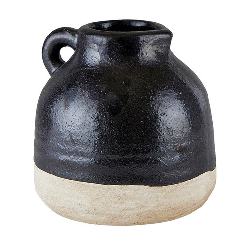 Black Artisan Dipped Vase - Small