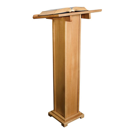 Square Base Lectern - Pecan Stain