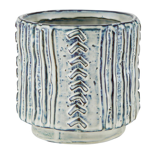 Blue Stone Textured Pot - Large