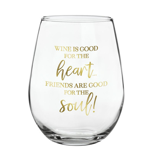 Stemless Wine Glass - Friends