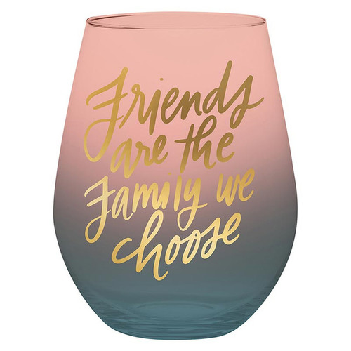 Thimblepress x Slant Jumbo Stemless Wine Glass - Friends Family