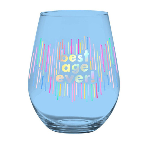 Thimblepress x Slant Jumbo Stemless Wine Glass - Best Age Ever