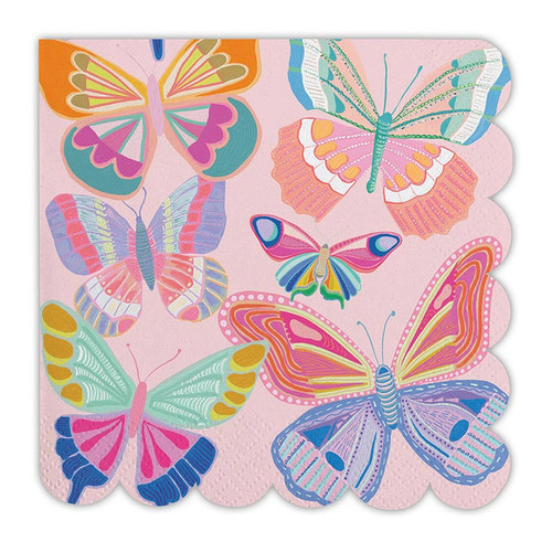 Scallop Beverage Napkins - Social Butterflies