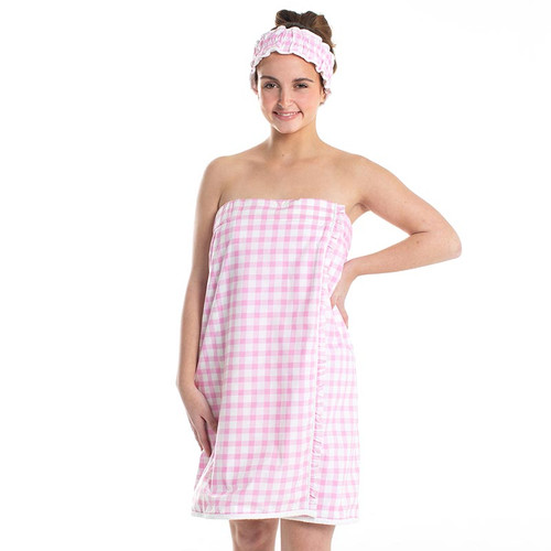 Spa Wrap - Pink Gingham