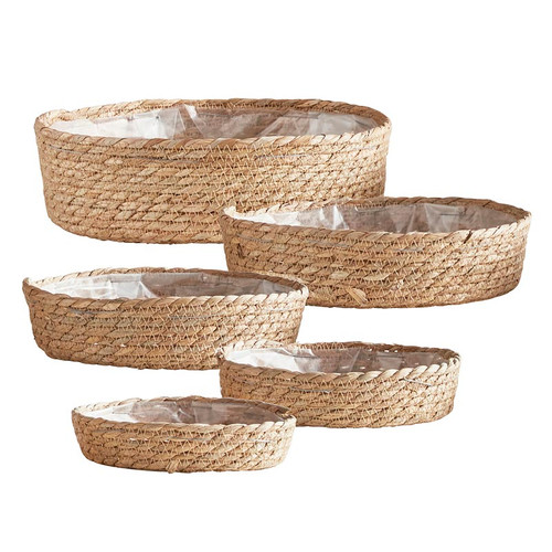 Short Lined Baskets - Set of 5