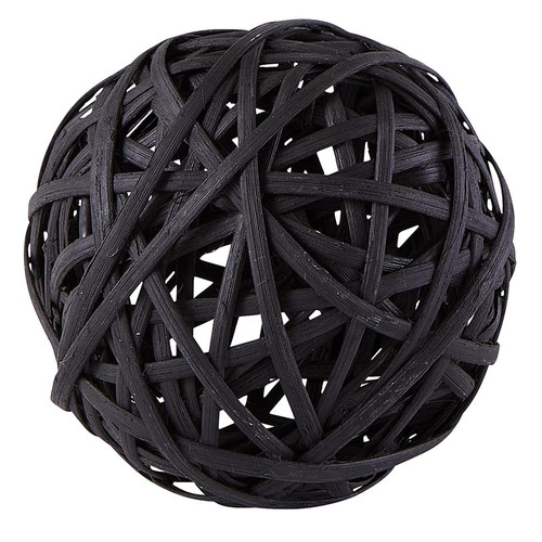 Black Rattan Ball - Medium