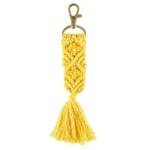 MacramÃ© Keychain - Yellow