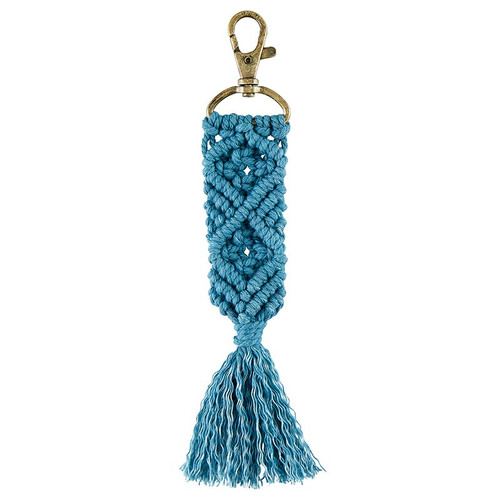 MacramÃ© Keychain - Teal