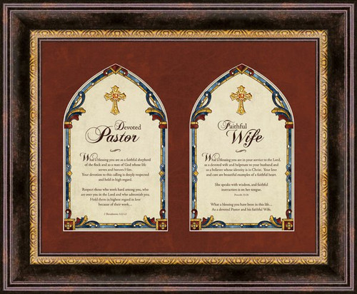 Pastor And Pastor's Wife- 17" X 14" Framed Wall Art