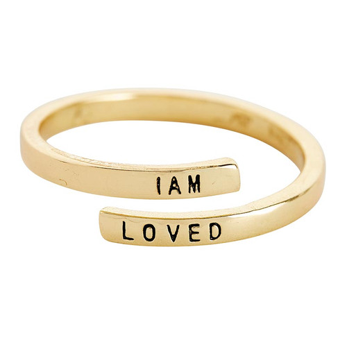 I am Loved Adjustable Gold Ring - 4/pk