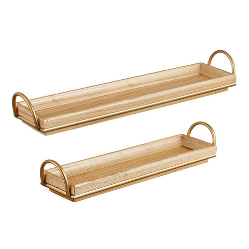 Gold Handle Trays - Set of 2