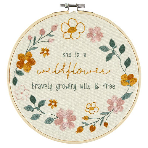 Embroidery Hoop Wall Art - Wild & Free