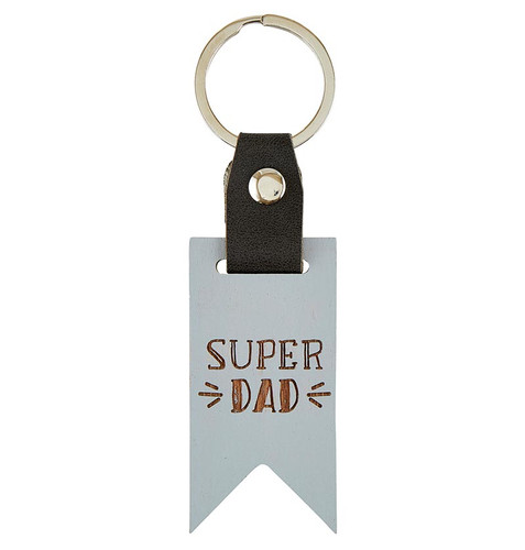 Wood Keychain - Super Dad