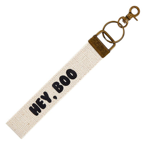 Canvas Keychain - Hey Boo