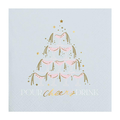 Foil Napkins - Pour Cheers
