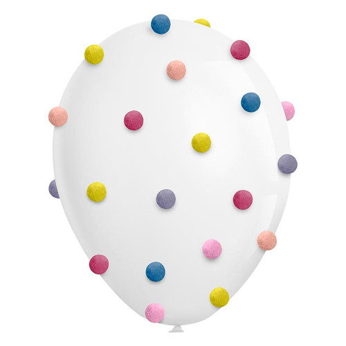 Pom Pom Balloon DIY Kit - Pink Blue Yellow Purple