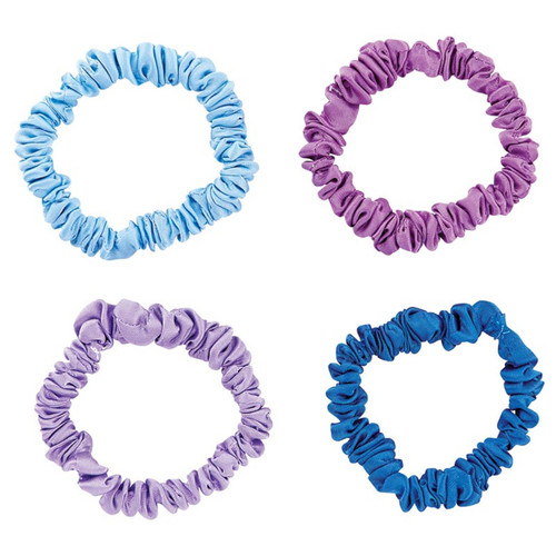 Satin Hair Tie Pack - Navy/Purple/Lilac/Sky Blue