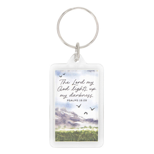Psalms Sympathy Photo Dome Key Chain - 12/pk