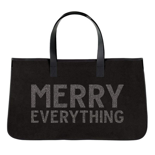 Black Canvas Tote - Merry Everything