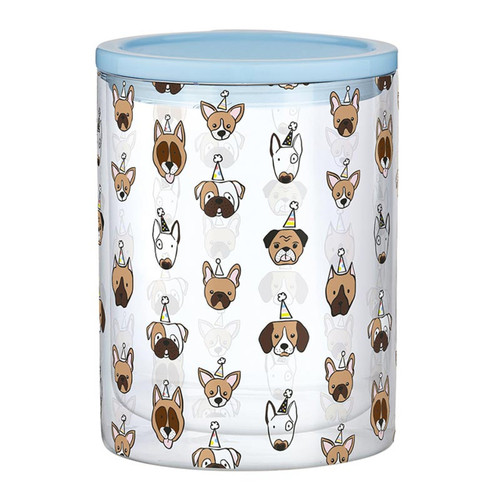 Double-Wall Short Tumbler - Dog Pattern