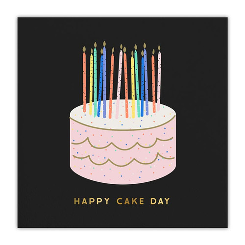 Foil Beverage Napkins - Happy Cake Day