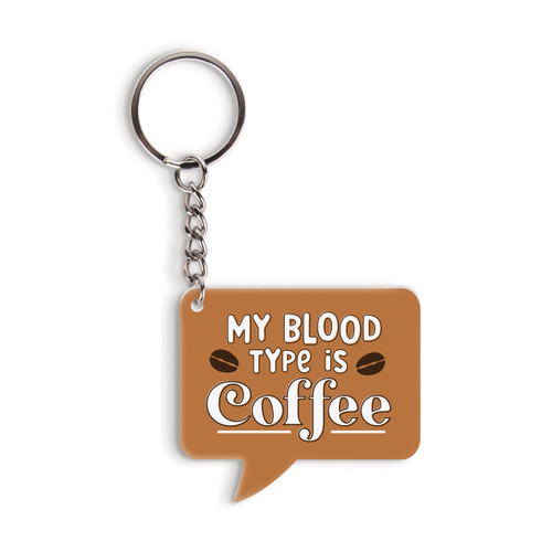 Key Chain - Blood Type Coffee