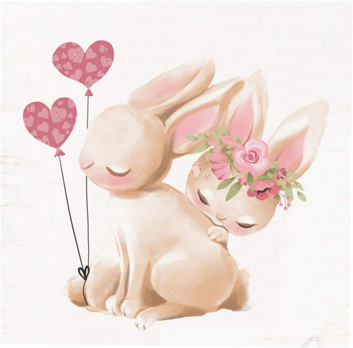 Block Sign - Lovey Bunnies
