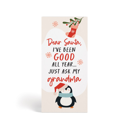 Wood Block - Dear Santa