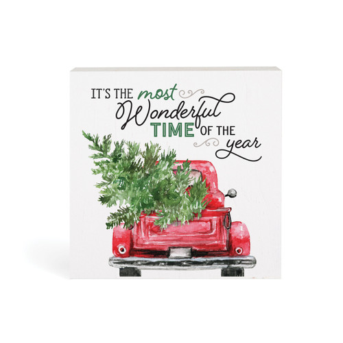 Wood Block - It's The Most Wonderful Time Of Year
