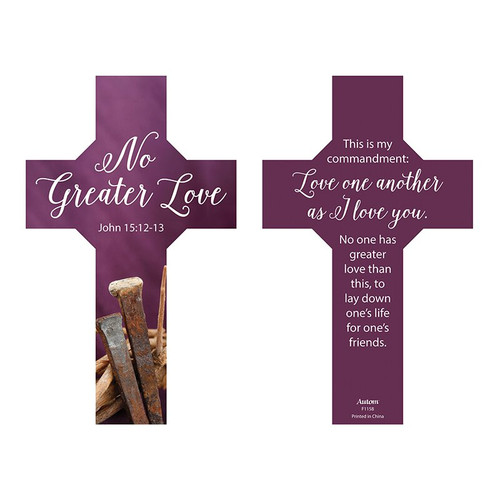 No Greater Love Cross Bookmark - 100/pk