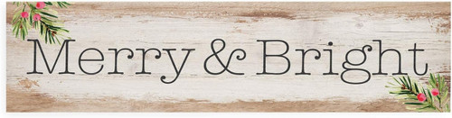 Mini Sign - Merry & Bright