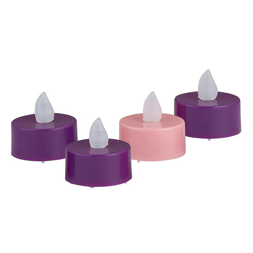 Advent LED Tea Light Candle Set - 8 sets/pk