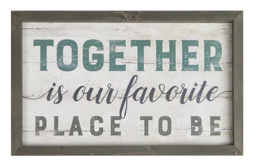 Together Is Our Favorite Place - Framed Art