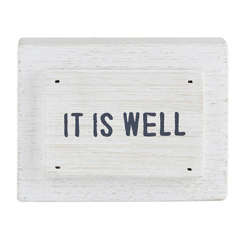 Face to Face Wood Block - It Is Well