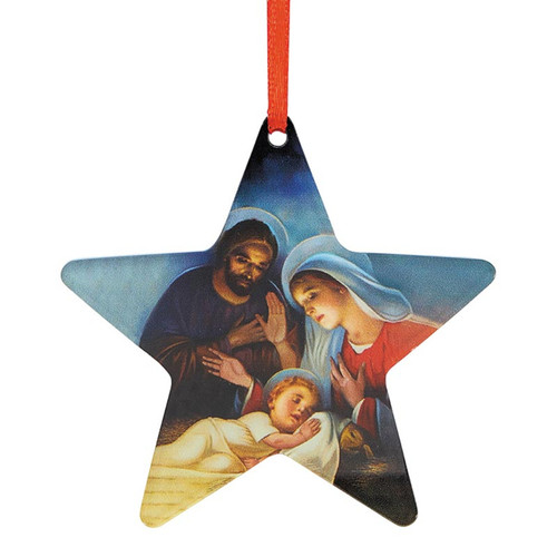 Nativity Star Ornament - 12/pk