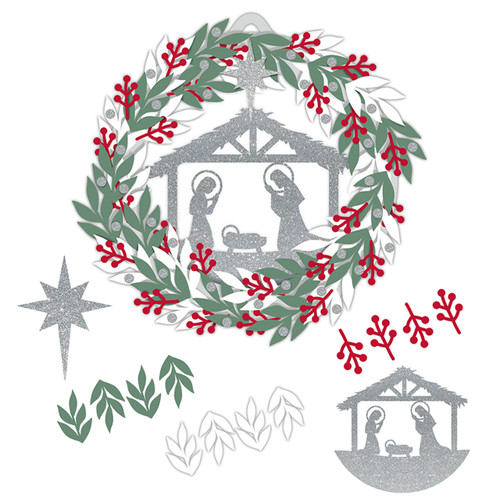 Make Your Own Deluxe Nativity Wreath - 8/pk