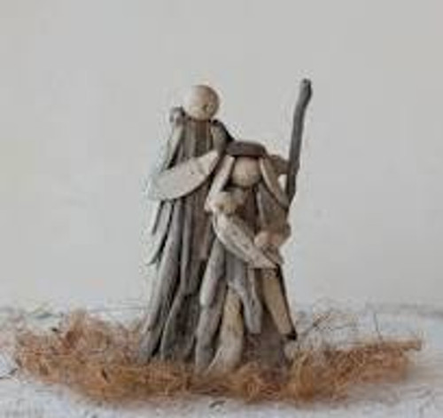 Driftwood Holy Family Figurine