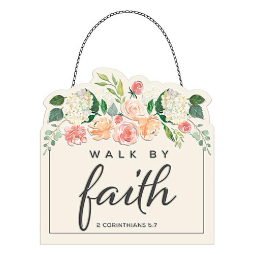 Tin Wall Decor - Walk By Faith Tin Wall Decor - Walk By Faith