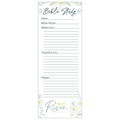 He Is Risen - Luke 24:34 Slim Notepad - 12pk