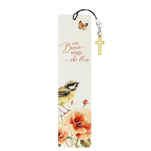 With Brave Wings Bookmark With Charm - 12pk