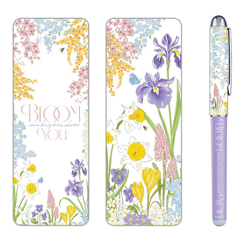 Bloom Collection Pen & Bookmark Set - 12pk