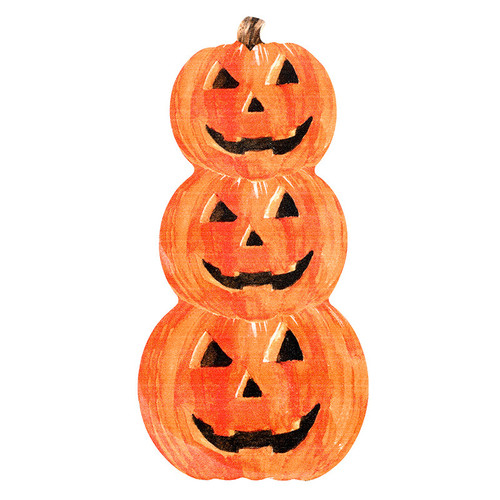 Stacked Pumpkin Wood Block
